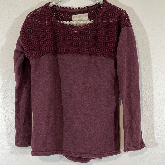 O’NEILL Partington Pullover Fleece Long Sleeve Crochet Sweatshirt Top Size XS - Picture 2 of 7